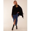 Tassel High Neck Poncho