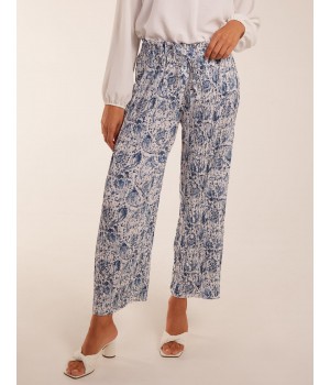 Paisley Wide Leg Culotte Trousers