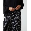 Pleated Abstract Wide Leg Trousers