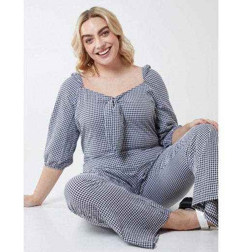 Curve Gingham Jumpsuit