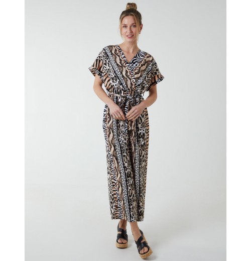 Multi Stripe Animal Jumpsuit