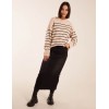 Thin Stripe Crew Neck Chunky Jumper