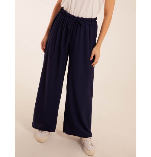 Drawstring Wide Leg Trousers